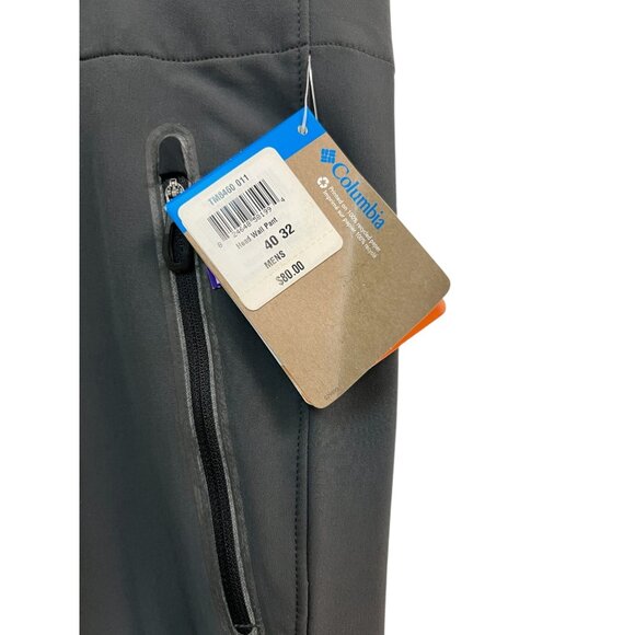 Columbia Mens Titanium Gray Softshell Head Wall Pants Sz 40x32 NWT - Picture 5 of 6